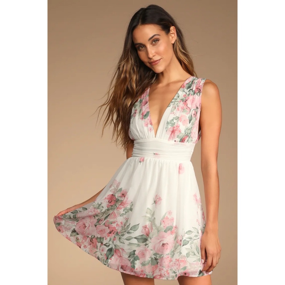 Lulus Garden Wandering Floral Mini Dress